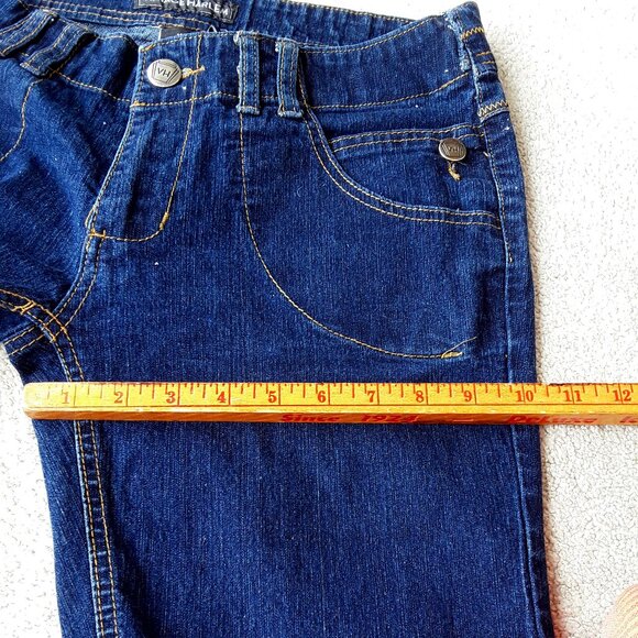 NWOT:  VINTAGE HARLEM Stretch Navy Denim Embellished "Short Pants" - Picture 5 of 8
